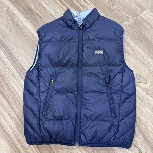 New Kids Vilebrequin Reversible Navy Blue Puffer Vest. Size 14